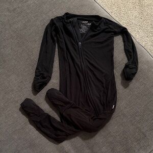 Bamboo Black Zip-Up Onesie